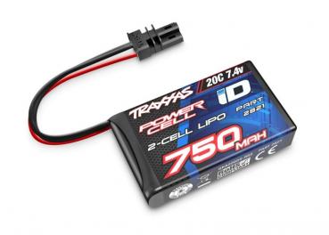 LIPO POWER CELL 750MAH 7,4V 2S 20C TRAXXAS MIT ID-STECKER (FÜR 1/18 TRX-4M)